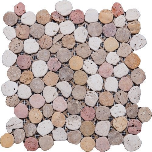 MOSAICO ENMALLADO EMPEDRADO RIO 30X30 NATURE NILO - COQ